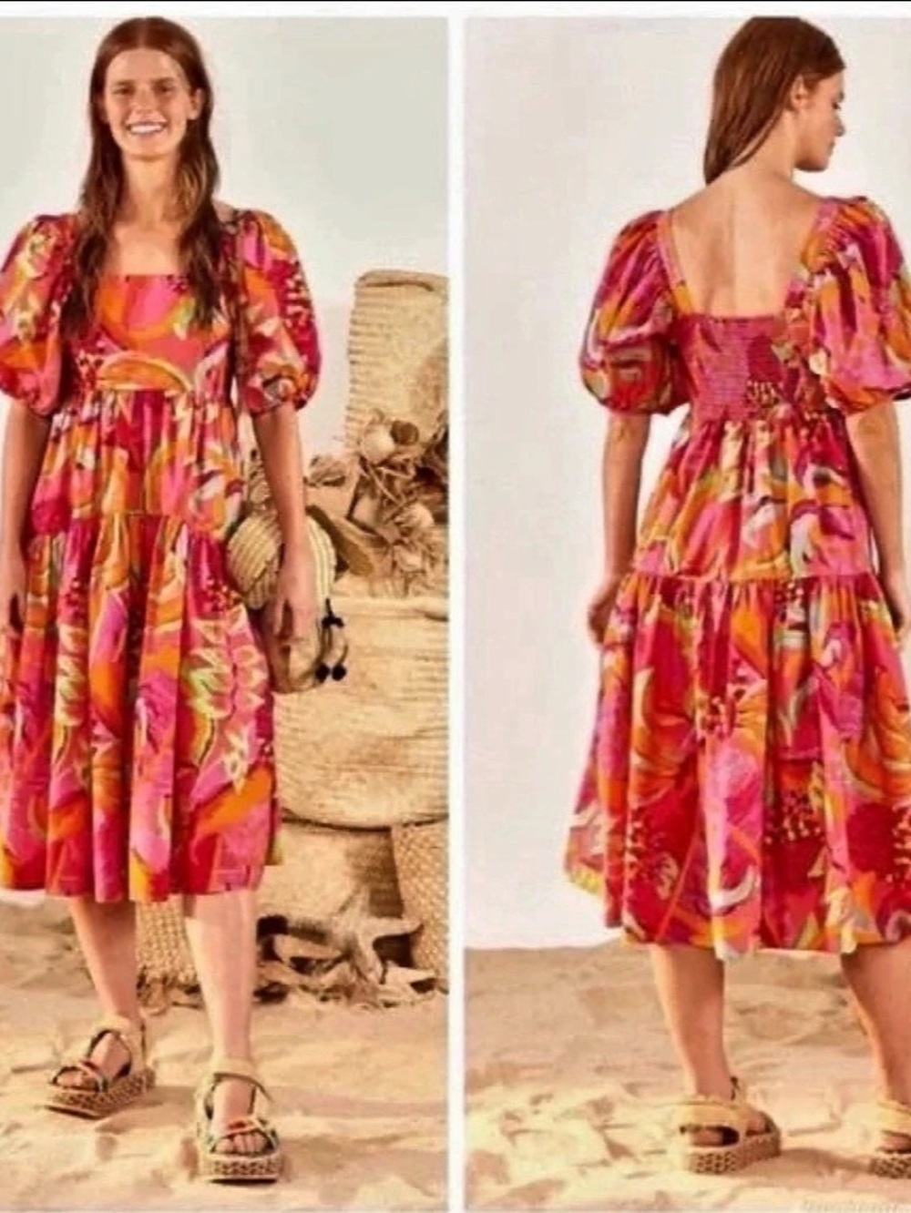 Farm Rio Fruit Bush Midi Dress